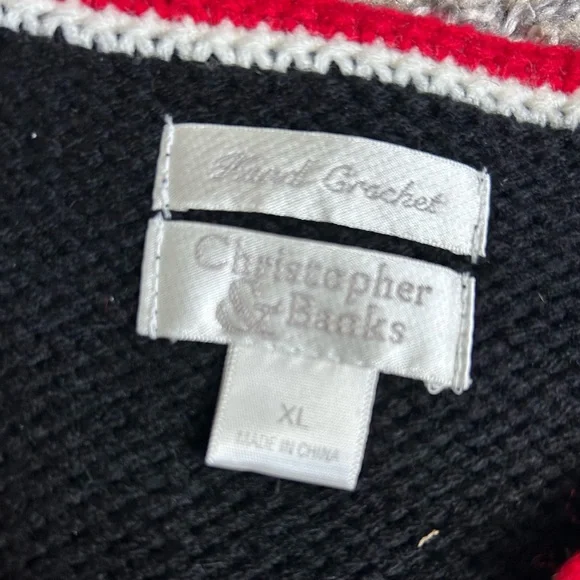 Christopher & Banks Hand Crochet Vintage Snowflake Vest size XL - Picture 5 of 8